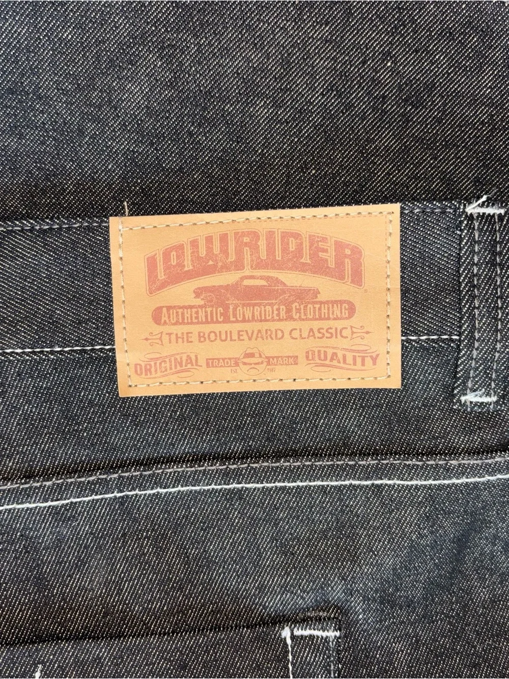 Lowrider Denim Shorts The Boulevard Classic Black Jorts Size 50 Deadstock NWT